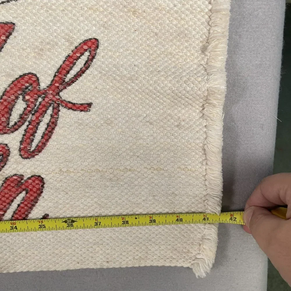 Illinois Burlap Canvas Tapestry Banner Table Square 42in‎ X 24in